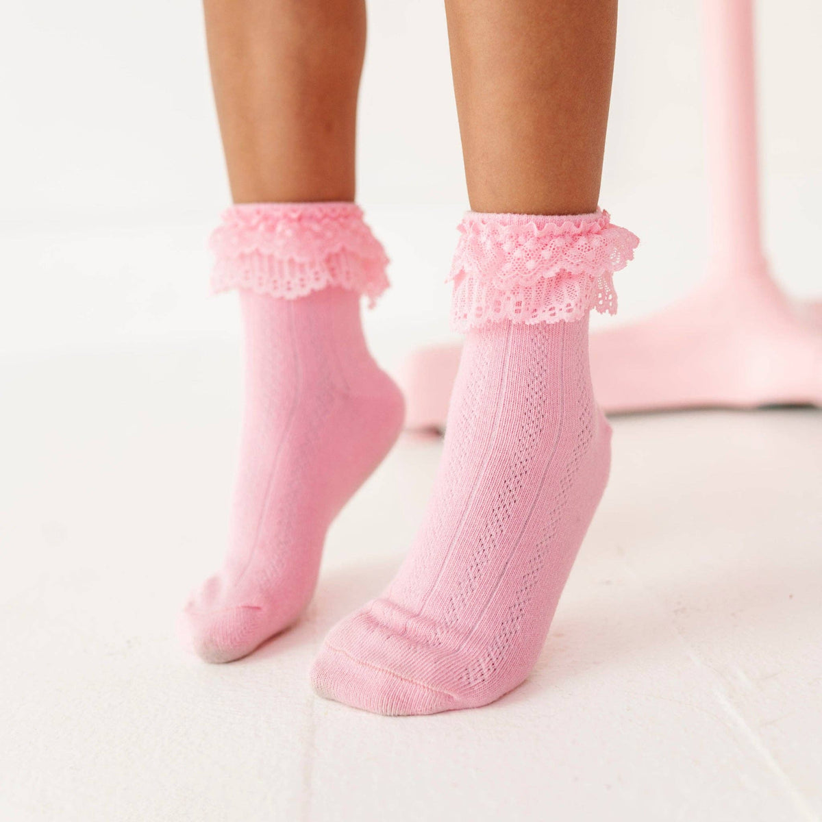 Little Stocking Co. - Lace Bobby Socks - Blossom