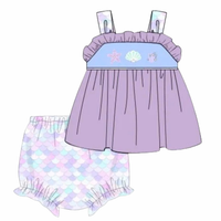 Salty Waves: Girls Bloomer Set