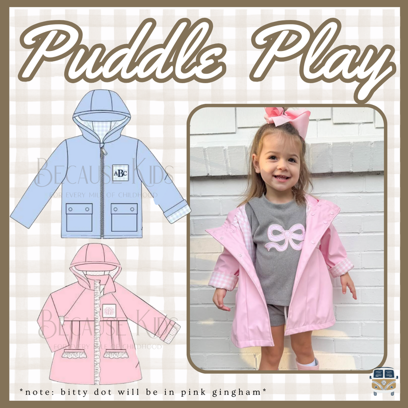 Puddle Play: Boys Rain Jacket (ETA: APRIL)