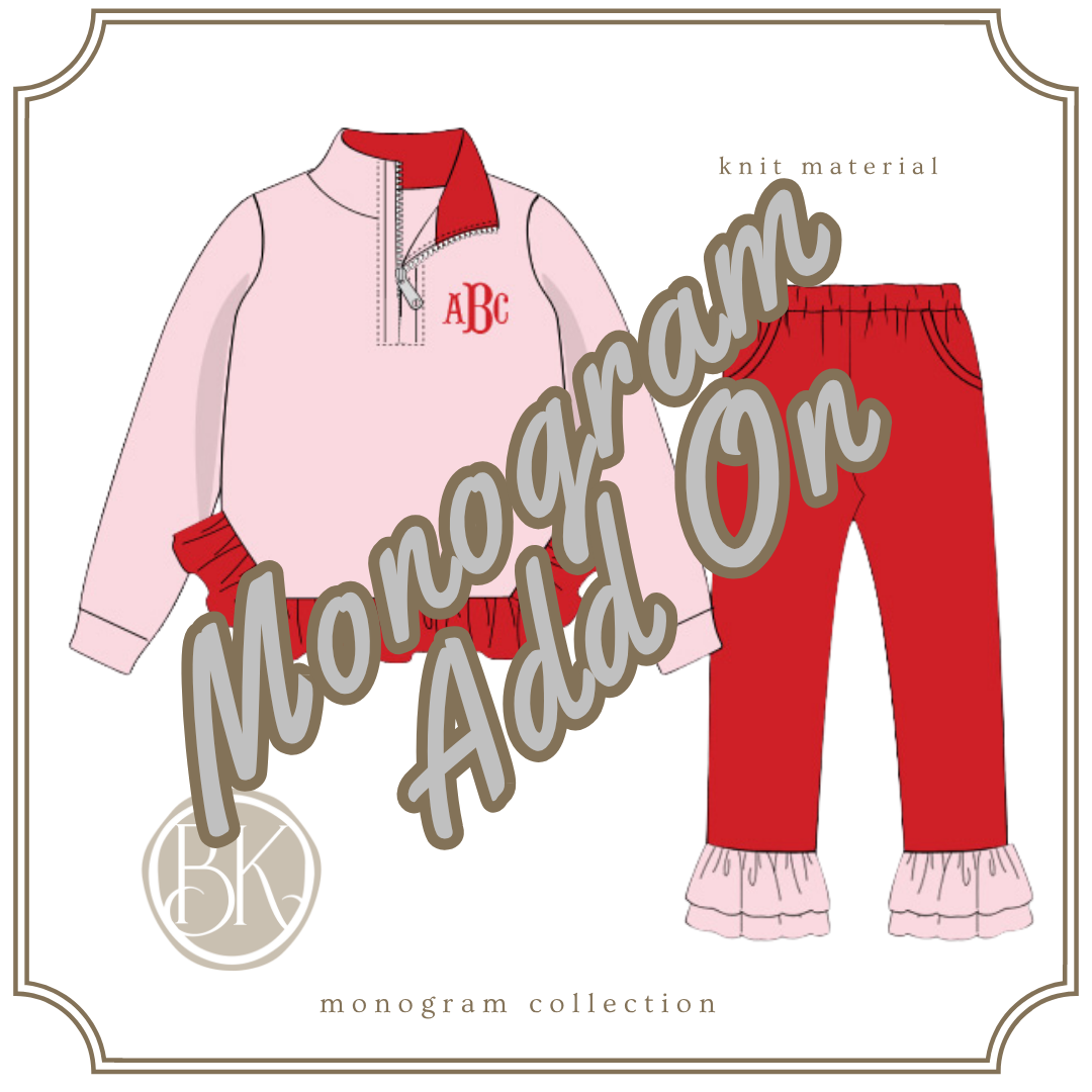 Polished Play: Girls Monogram Add On