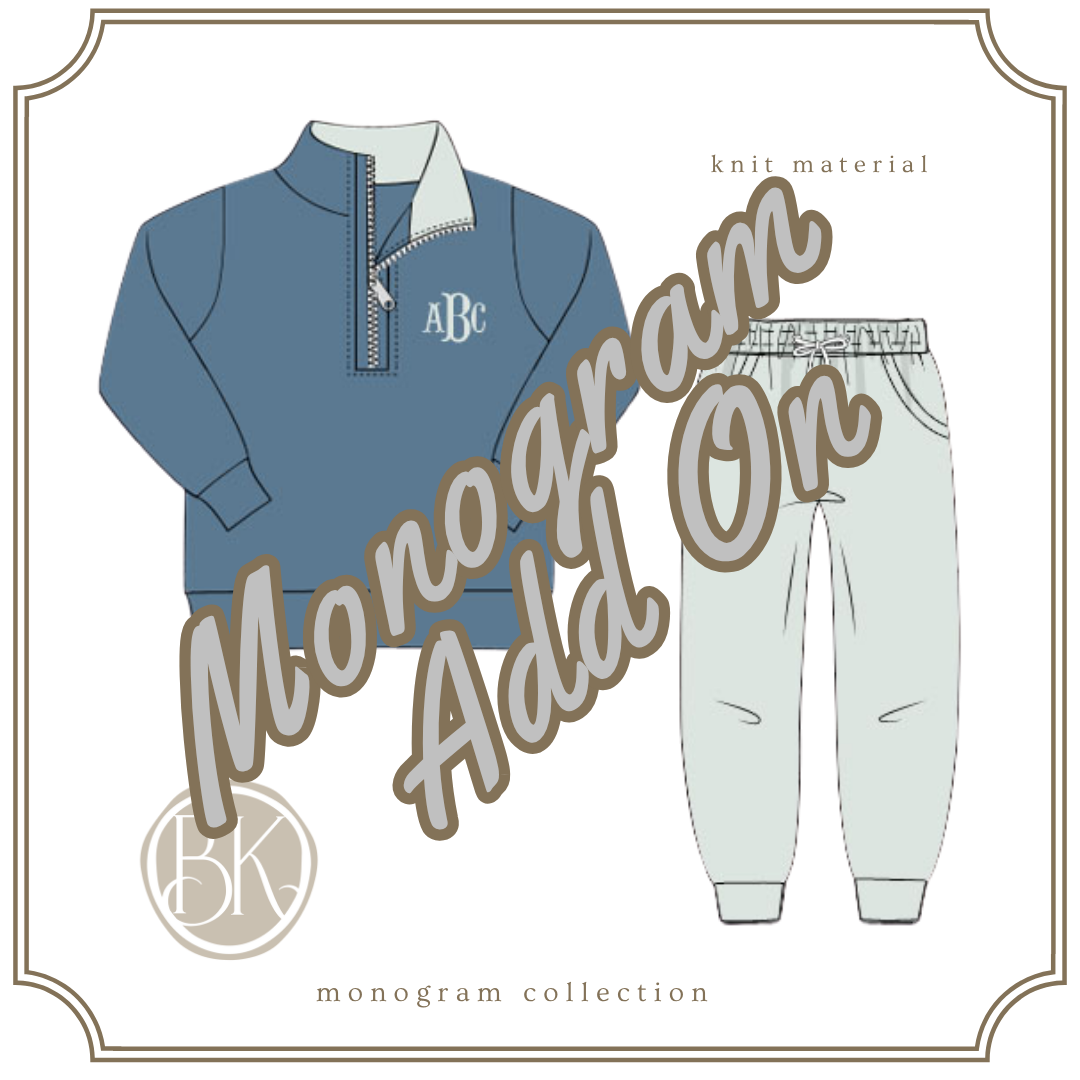 Polished Play: Boys Monogram Add On