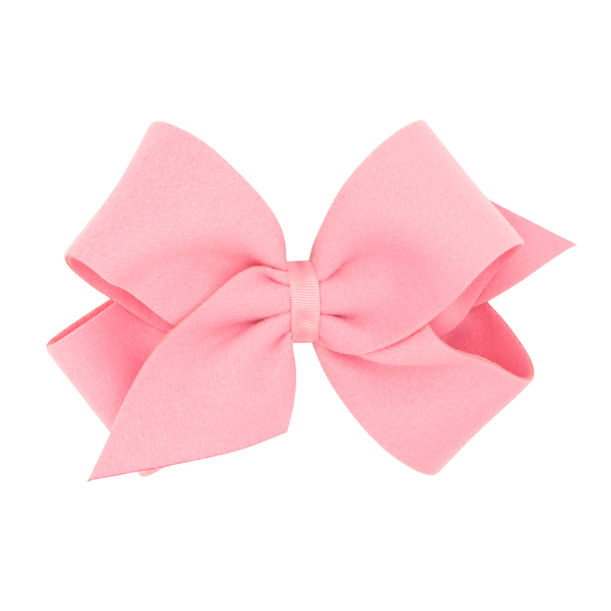 King Soft and Cozy Brushed Fleece Fabric Hair Bow - PINK