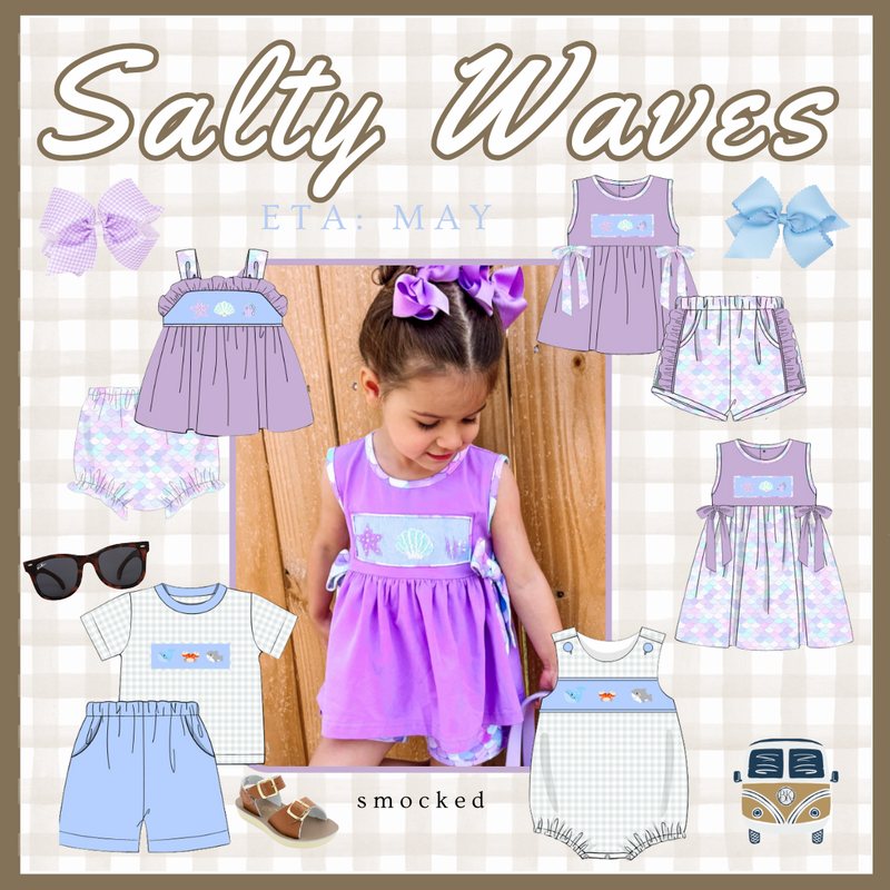 Salty Waves: Girls Shorts Set (ETA: MAY)