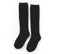 Little Stocking Company - Black Cable Knit Knee High Socks