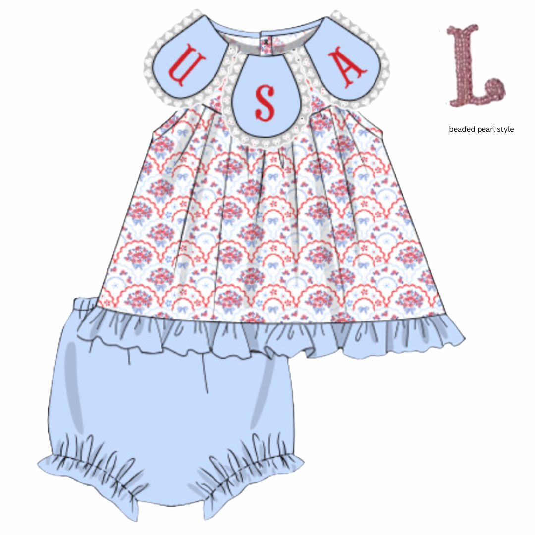 Sweet Liberty: Girls Bloomer Set