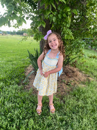 RTS: PO14: Floral Smocked Dress