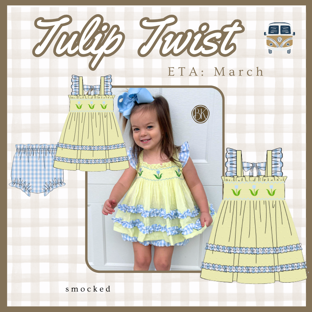 Tulip Twist: Girls Bloomer Set (ETA: MARCH)