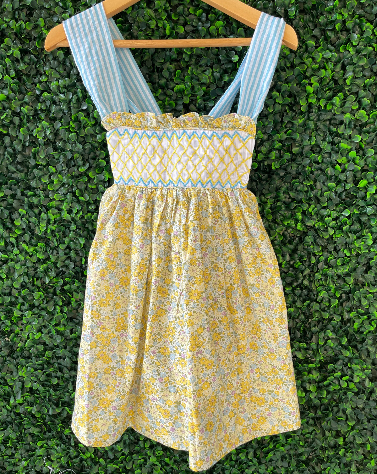 RTS: PO14: Floral Smocked Dress