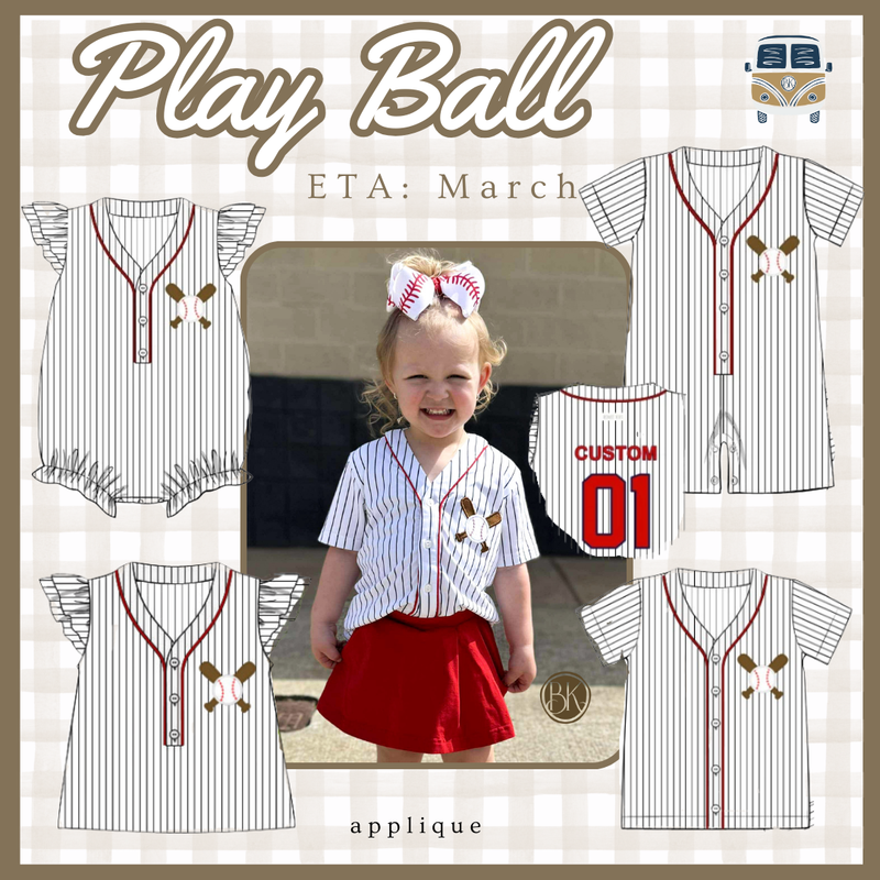 Play Ball: Girls Custom Jersey (ETA: MARCH)