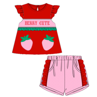Berry Cute: Girls Shorts Set