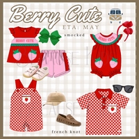 Berry Cute: Girls Shorts Set