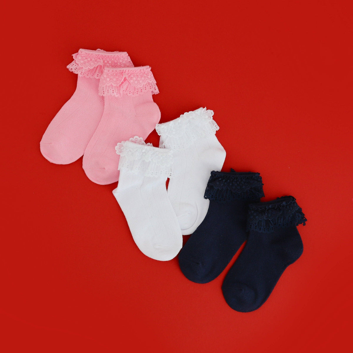 Little Stocking Co. - Lace Bobby Socks - Blossom
