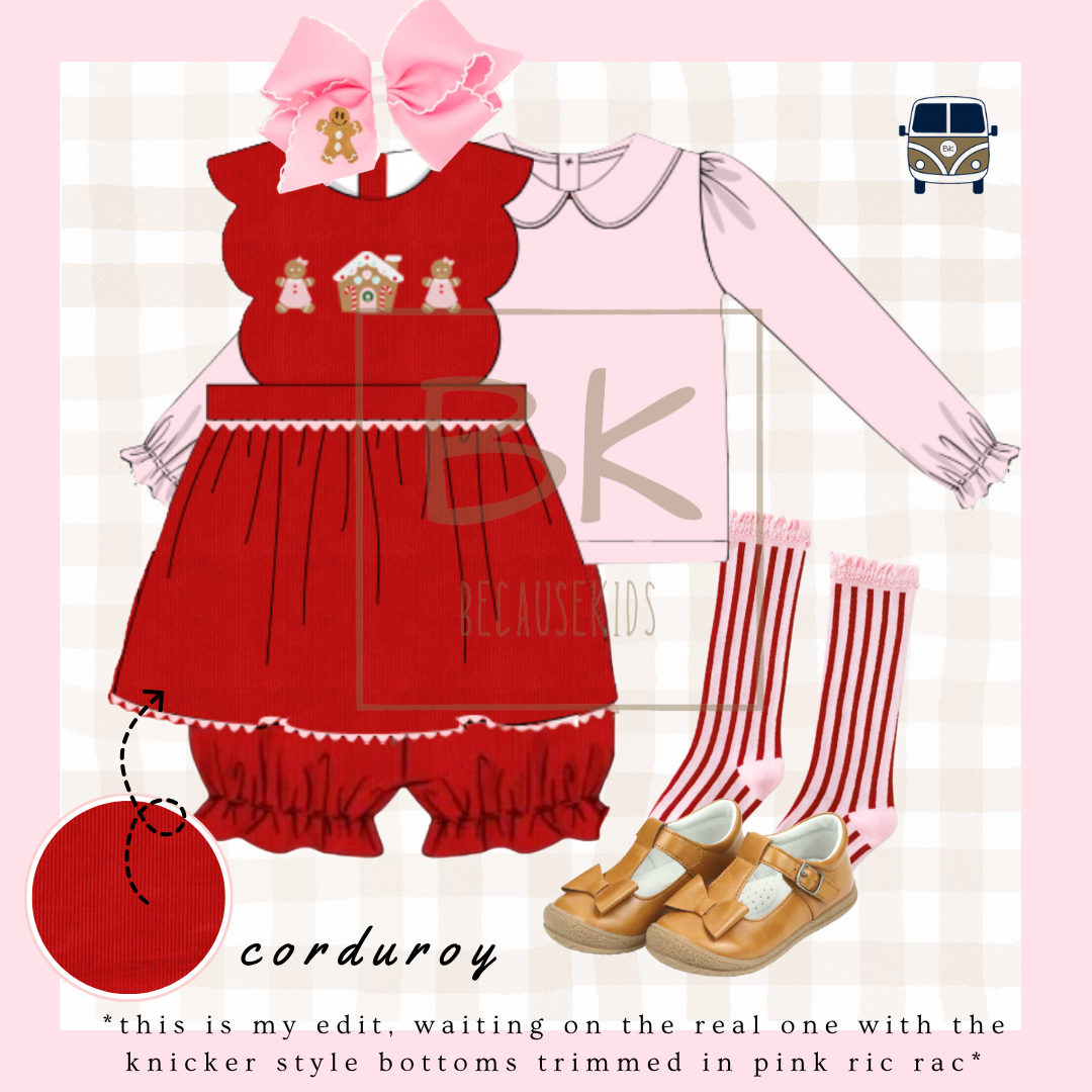 Gingerbread Lane: Girl Bloomer Set