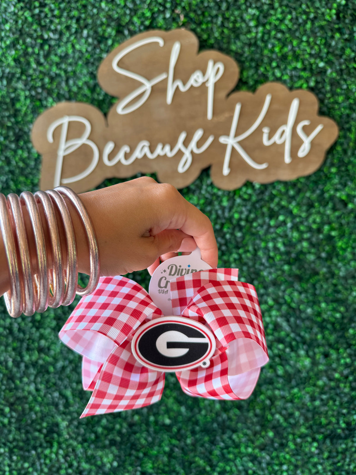 UGA King Gingham with Badge