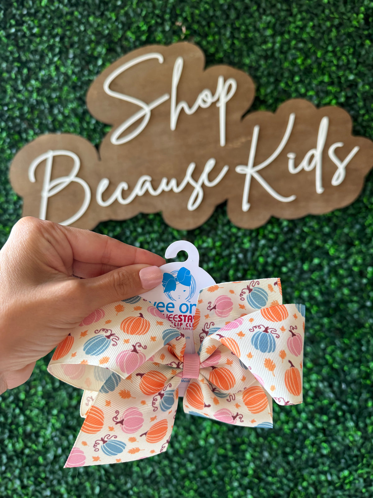 King Harvest Print Grosgrain Hair Bow