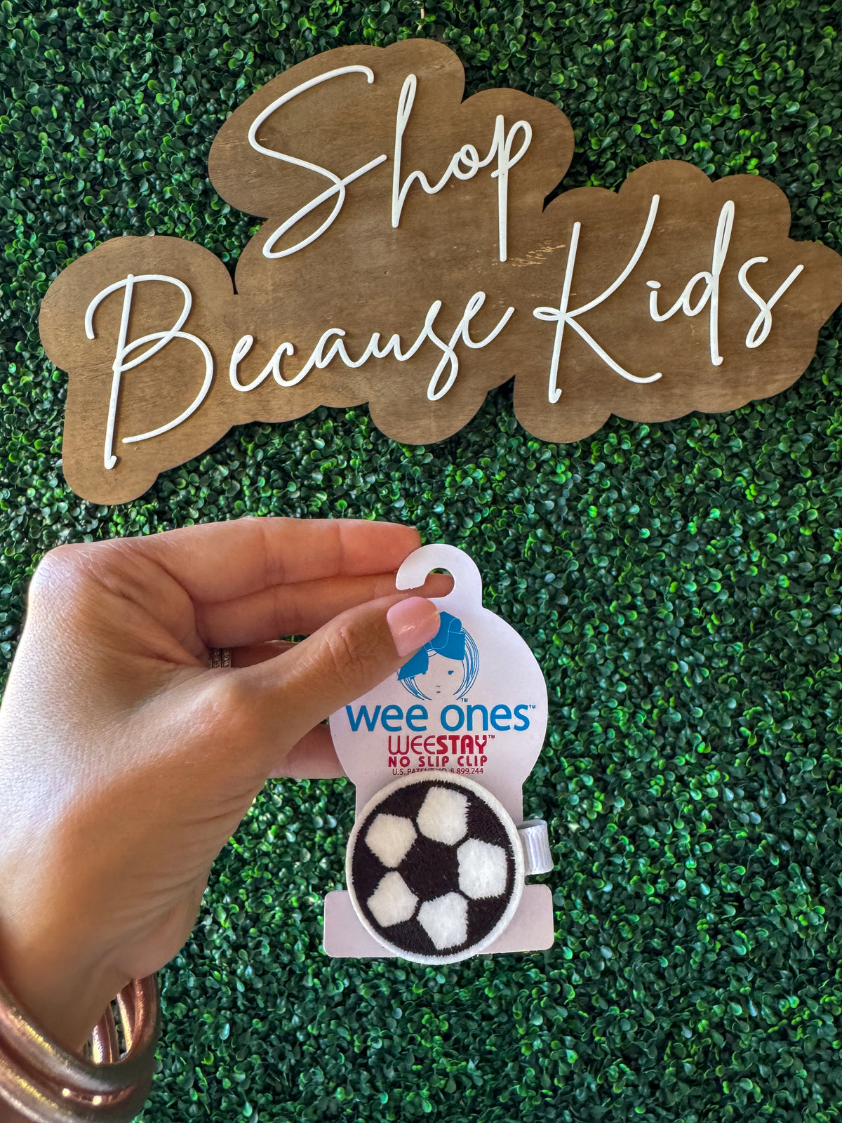 Felt Soccer Hair Clip