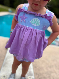 Salty Waves: Girls Bloomer Set