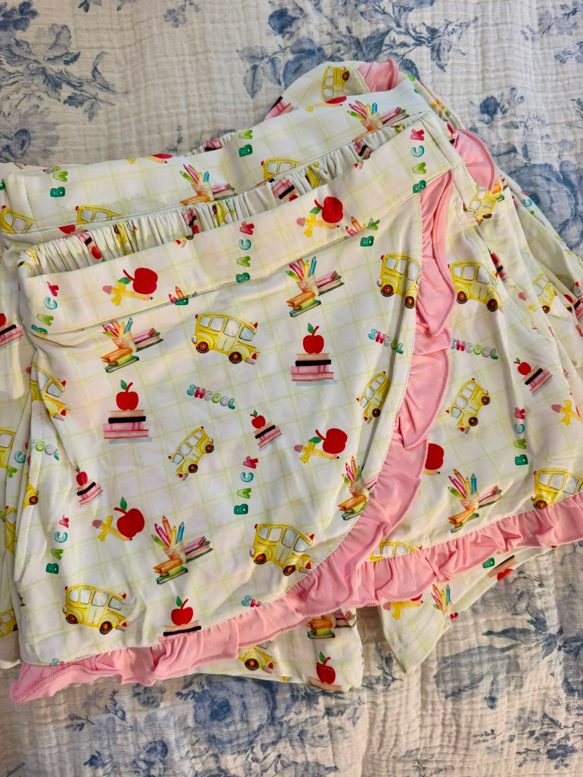 Recess Ready: Girls "SHCOOL" Skort