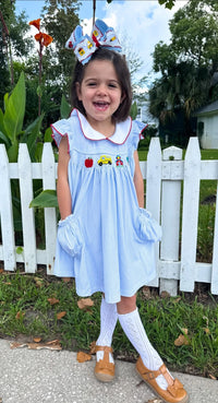Little Scholars: Girls Dress + Lulu's Loops Custom Bow