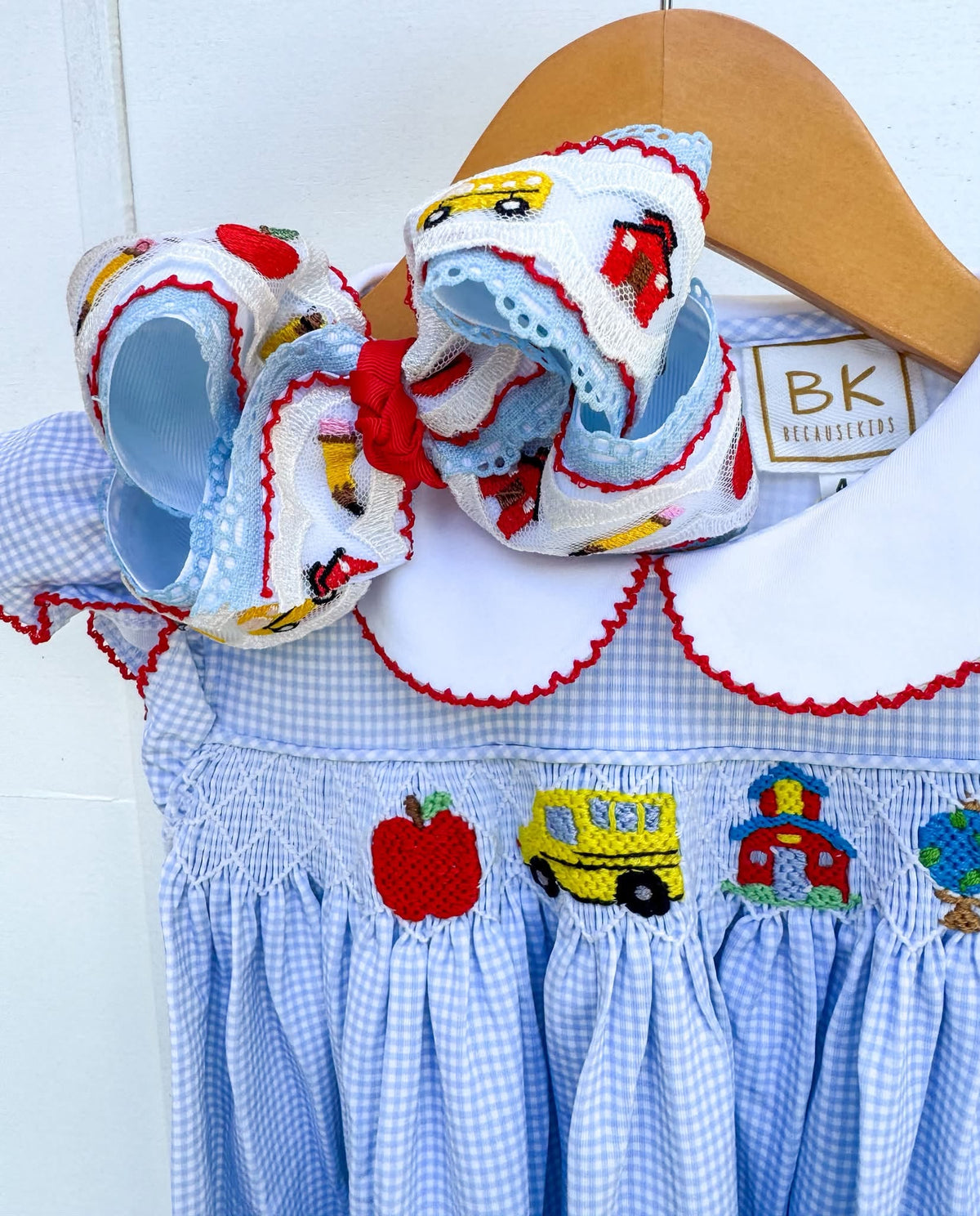 Little Scholars: Girls Dress + Lulu's Loops Custom Bow