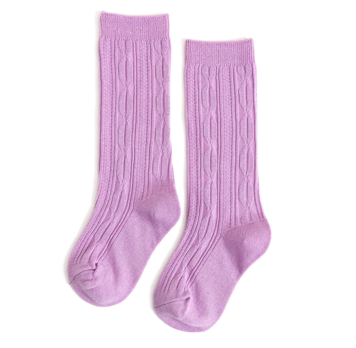 Little Stocking Company - Wisteria Cable Knit Knee High Socks