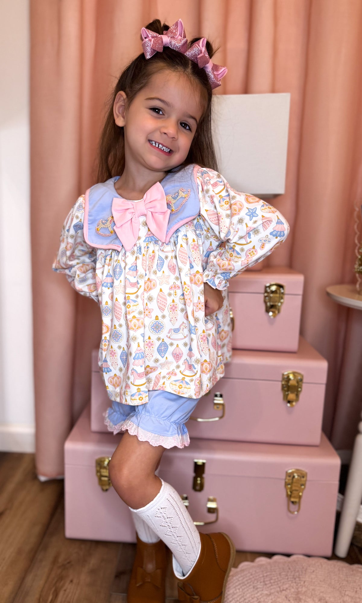 Holiday Classic: Girl Bloomer/Shorts Set