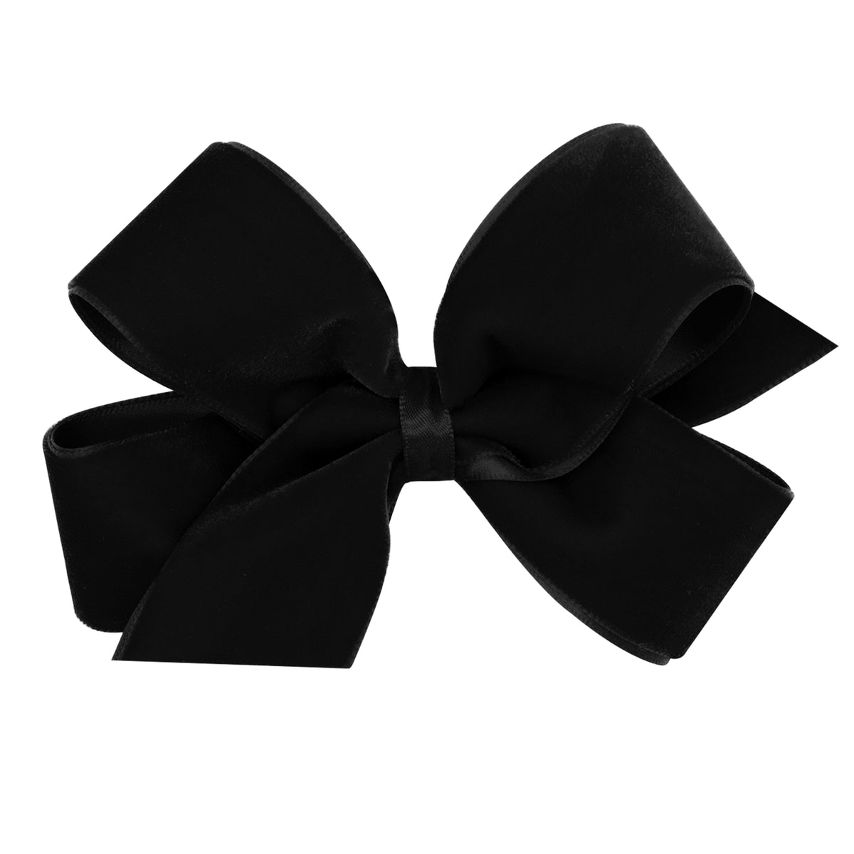 Medium Classic Velvet Bow with Satin Lining- BLACK