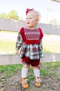 Yuletide Cheer: Girl Bloomer Set