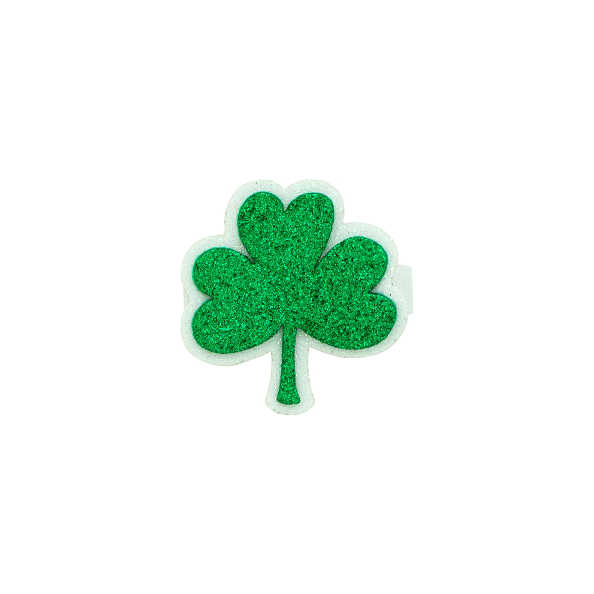 Layered Glitter Shamrock Hair Clip