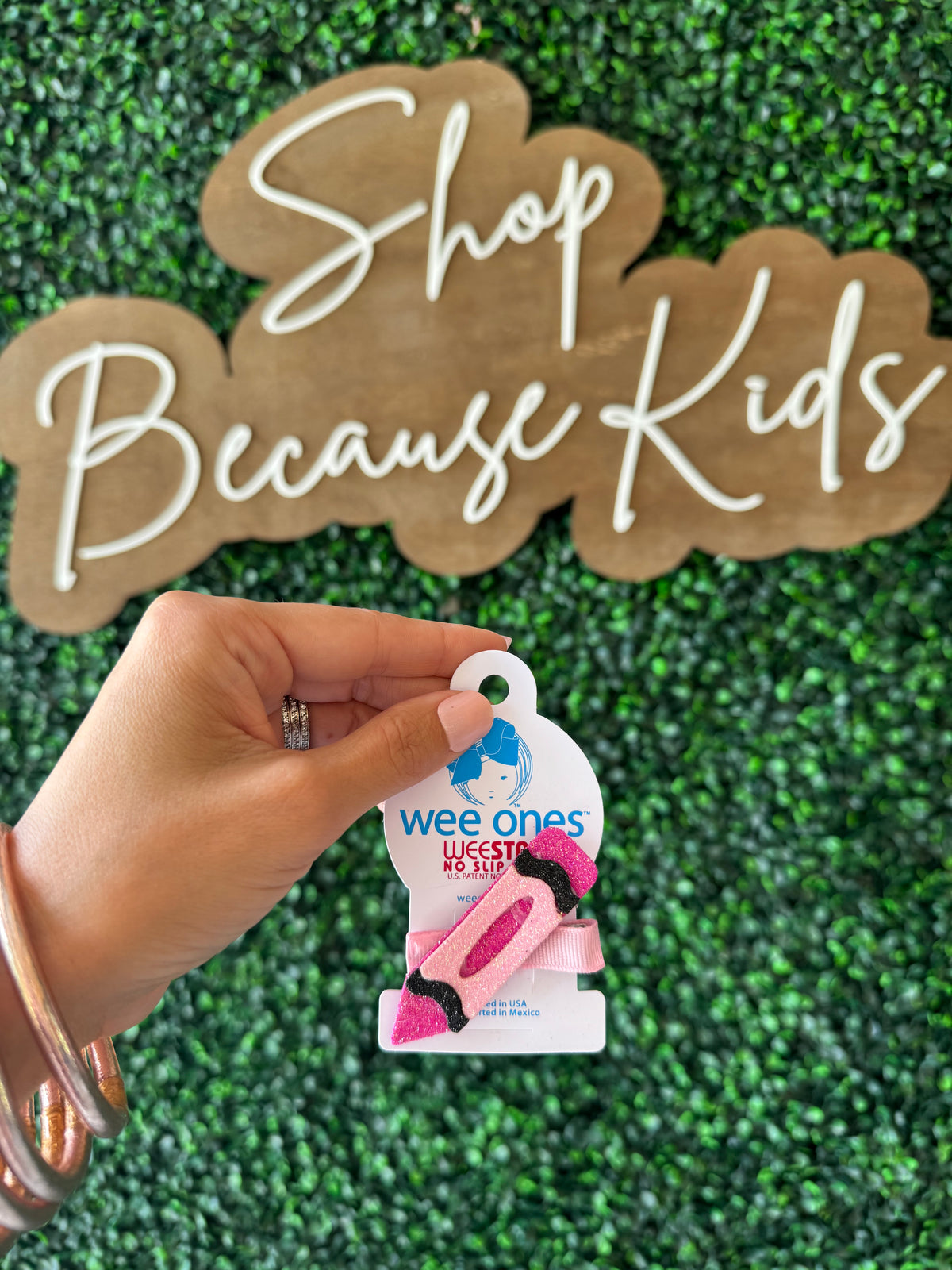 Layered Glitter School-themed Girls Crayon Hair Clip (2in)