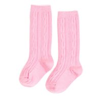 Little Stocking Company - Blossom Cable Knit Knee High Socks