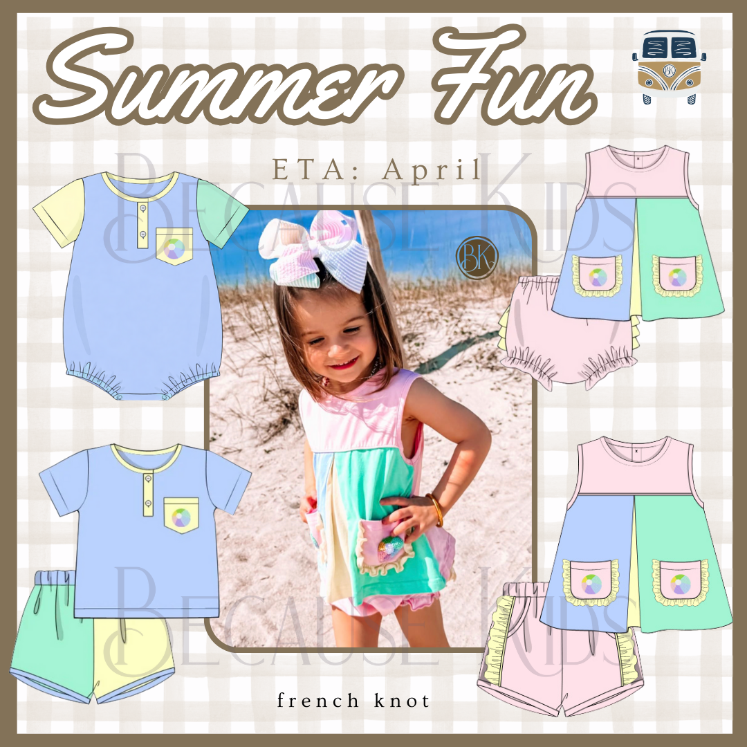 Summer Fun: Girls Shorts Set (ETA: APRIL)