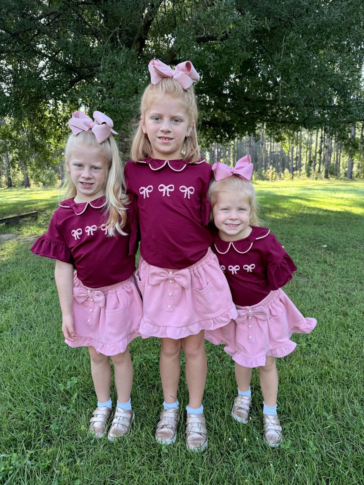 Blushing Pearl: Girls Skirt Set
