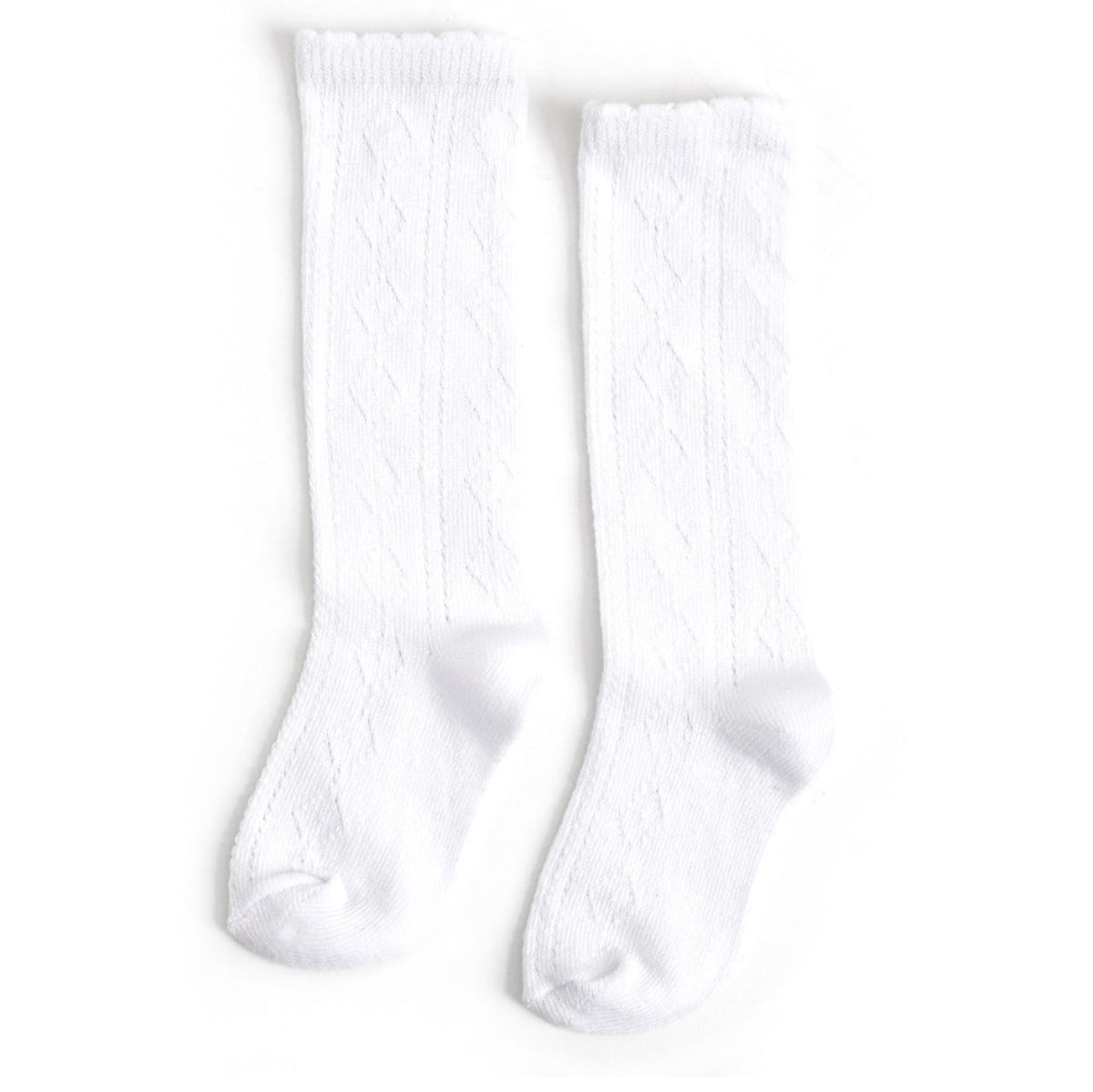 Little Stocking Company - White Scalloped Fancy Knee High Socks