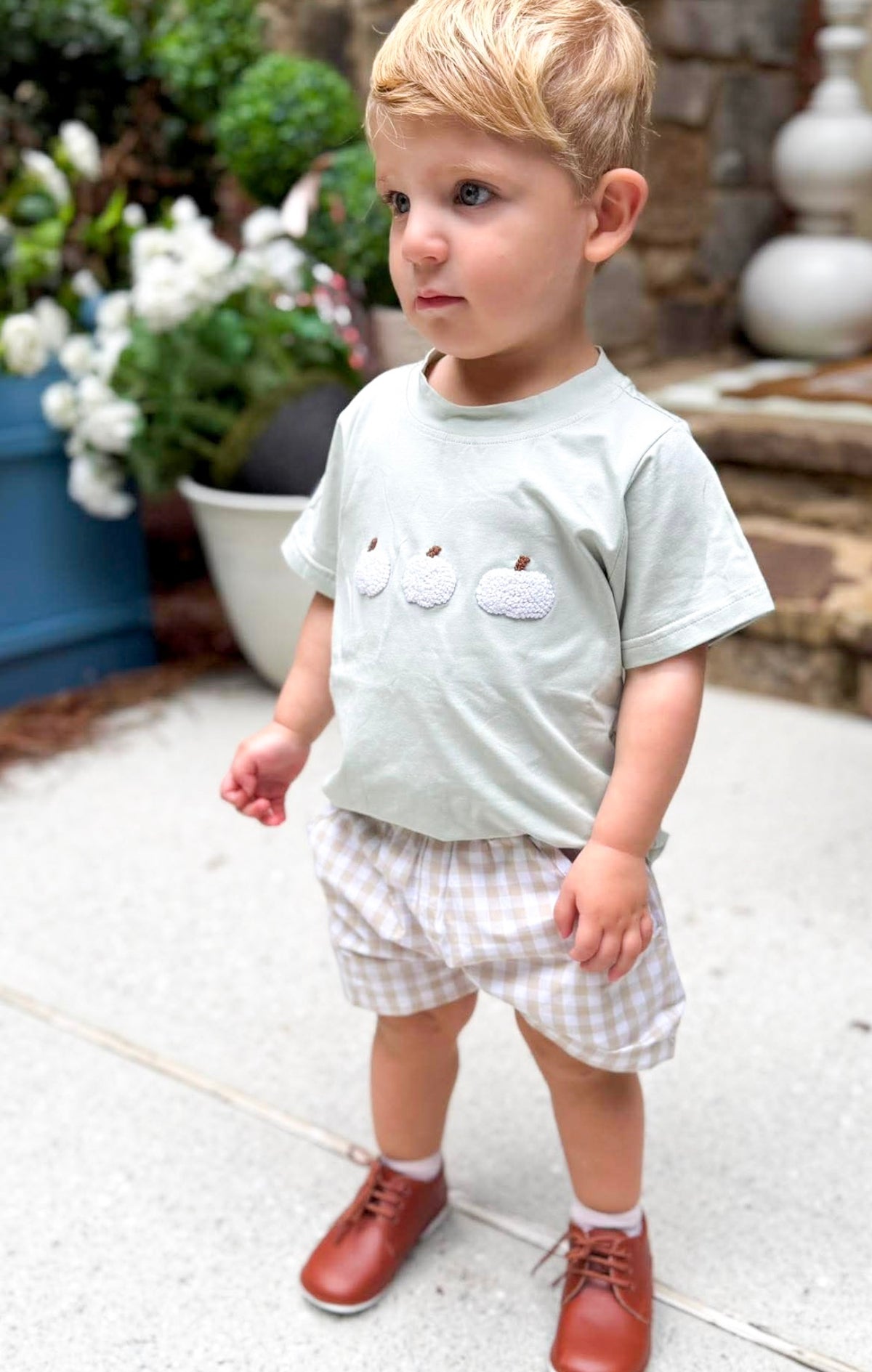 Classy Pumpkins: Boys Short Set