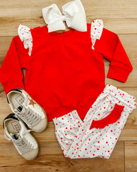 RTS: Hearts Girls Jogger Set (no monogram)