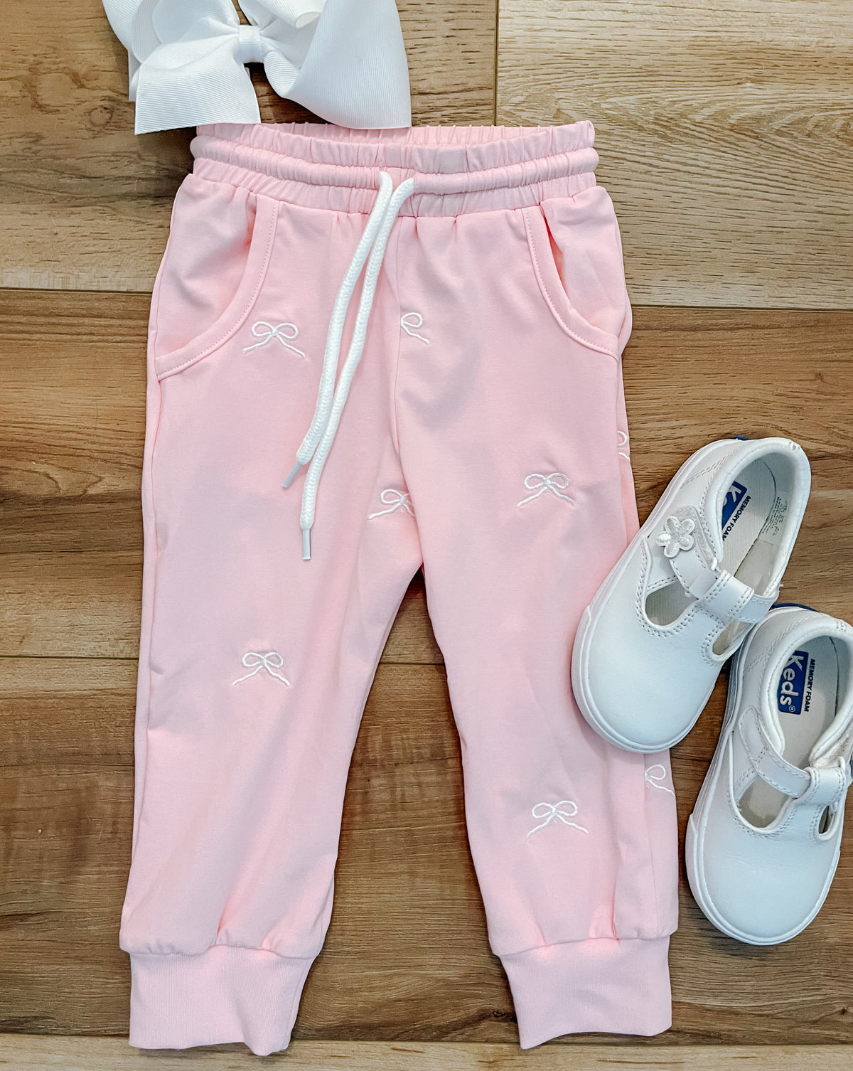 RTS: Pink Bow Joggers