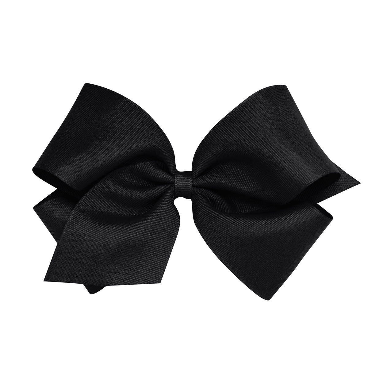 King Classic Grosgrain Hair Bow (Plain Wrap) - BLACK