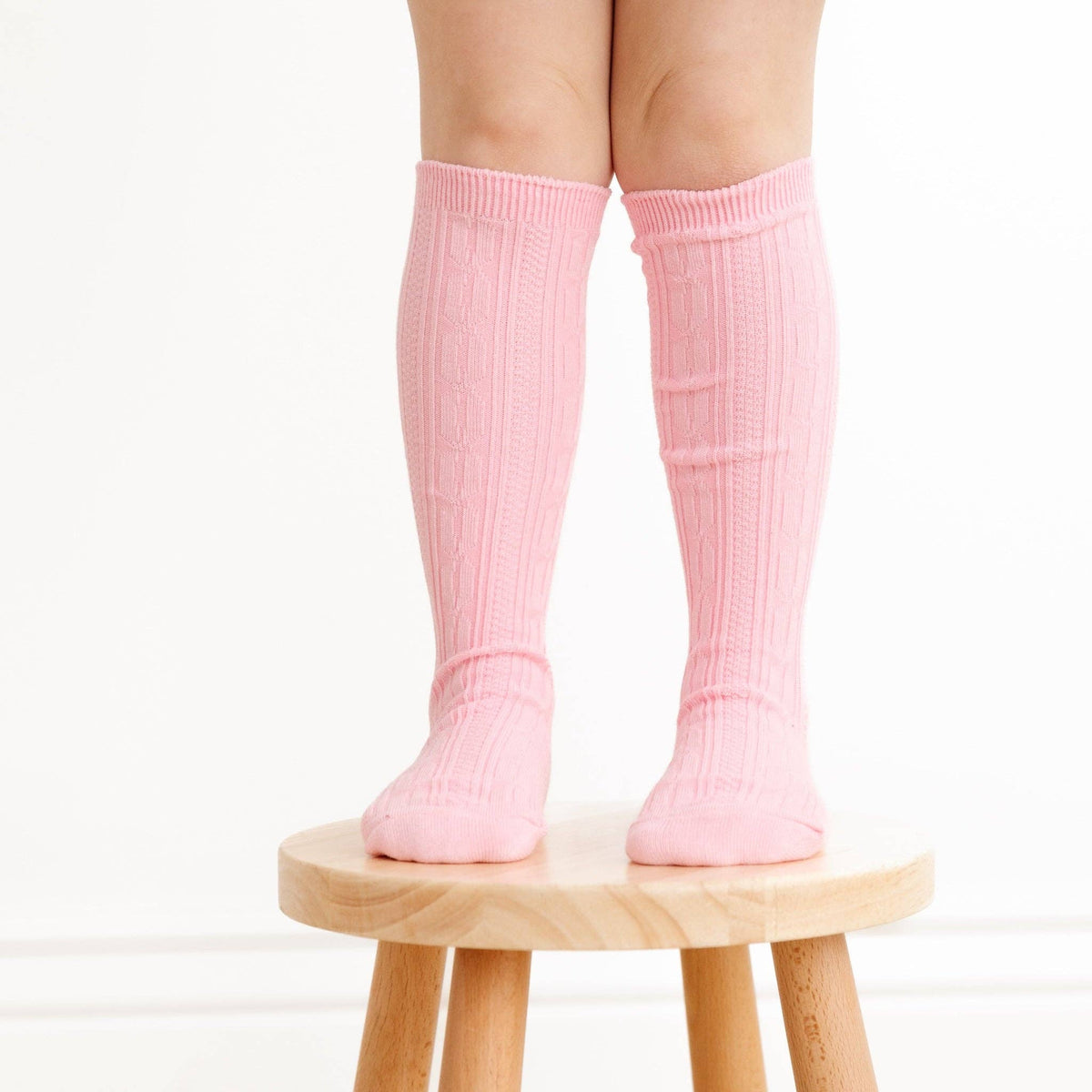 Little Stocking Co. - Blossom Cable Knit Knee High Socks