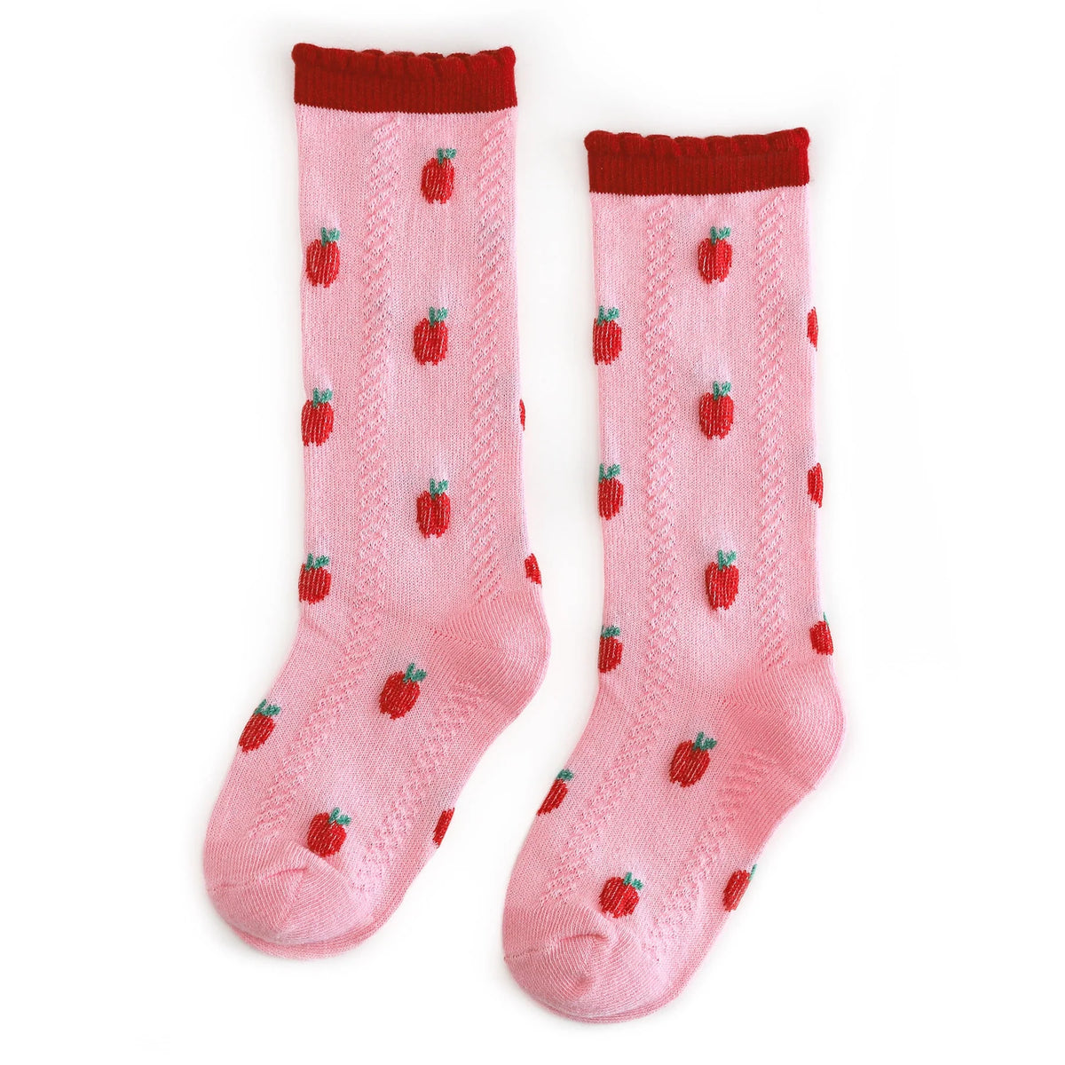 Little Stocking Company - Apple Scalloped Knee Socks