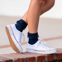 Little Stocking Co. - Lace Bobby Socks - Navy
