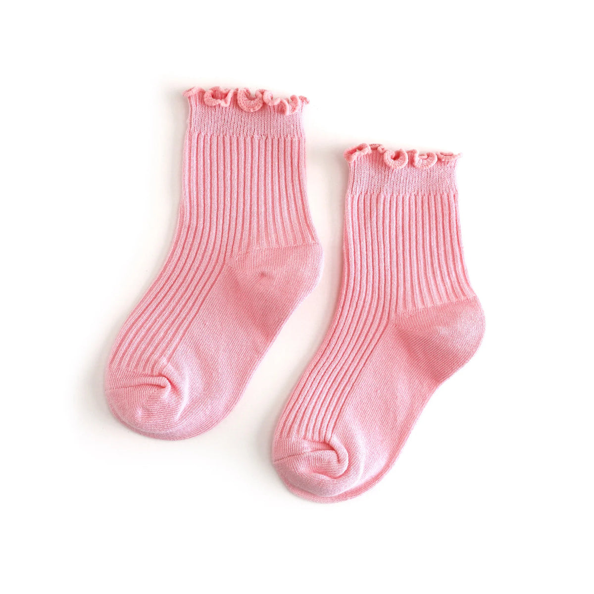Little Stocking Company - Blossom Ribbed Lettuce Trim Midi Socks