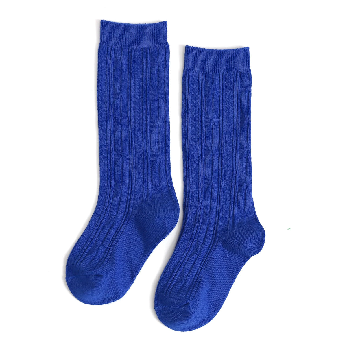 Little Stocking Company - Classic Blue Cable Knit Knee High Socks