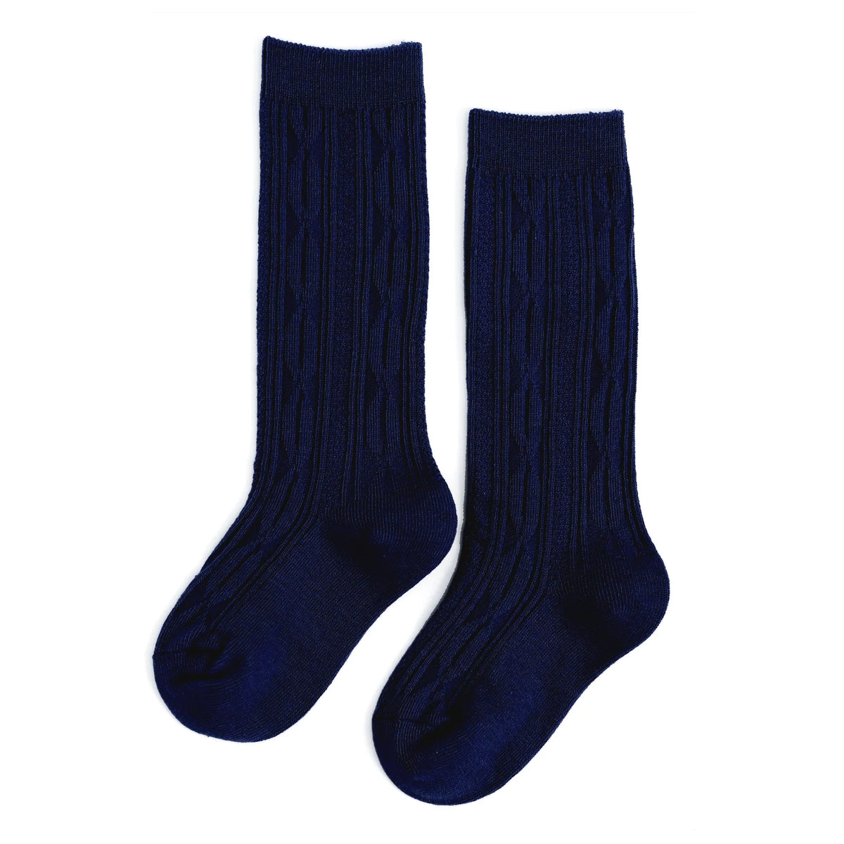 Little Stocking Company - Bright Navy Cable Knit Knee High Socks
