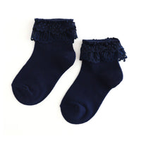 Little Stocking Co. - Lace Bobby Socks - Navy