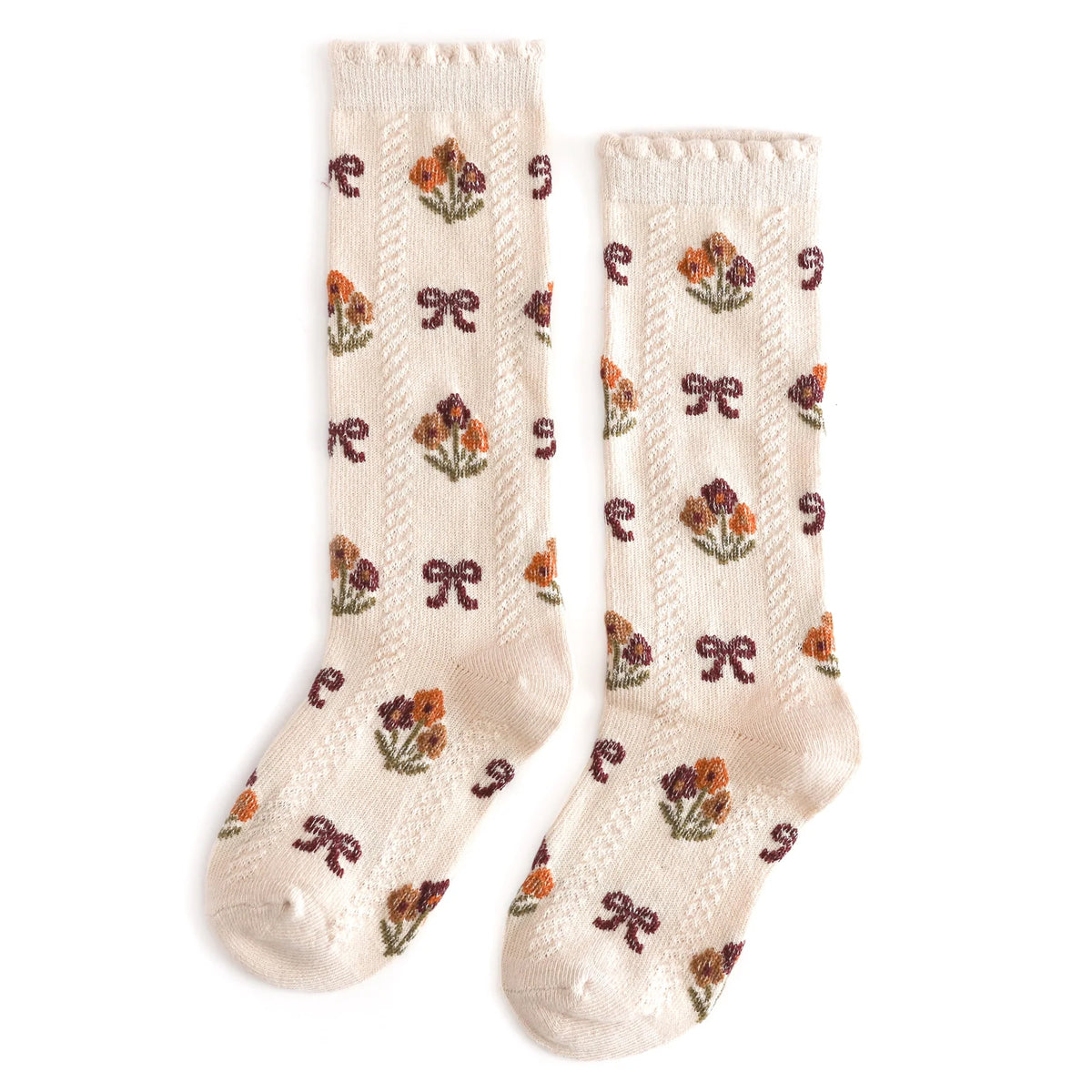 Little Stocking Company - Vanilla Floral Knee High Socks